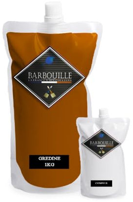 Peinture Résine Terracotta Gredine - Résine Epoxy Bi-Composants - Effet Mat - Peinture Mur, Plafond, Boiserie, Carrelage & Métal - Lessivable - COV A+ - Fabriquée En France - 750 ml - BARBOUILLE