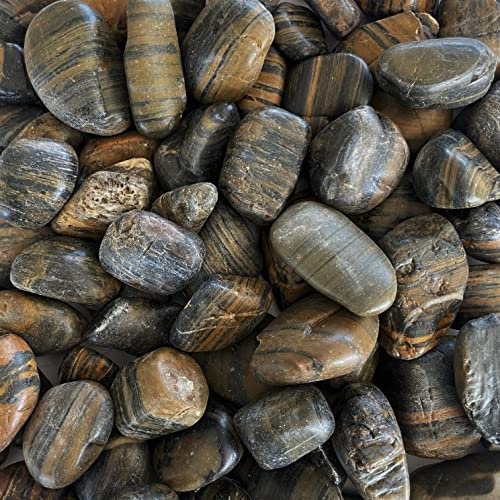 naninoa Flusskiesel ca 20-60 mm 0,5 KG. Flußkiesel, Kieselsteine 500 Gramm. Farbe: braun Terra