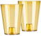 Tymar Orchideentopf Übertopf, 2er-Pack, transparent, Blumentopf, Blumenkübel für Orchidee, Pflanzentopf aus Kunststoff, Moderne, schlanke, Runde Form, STOOKPS001 (Honig Transpartent, ø 12 cm)