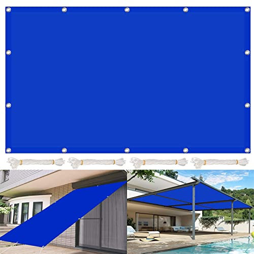Sonnensegel für Gartenpavillon Sunset Deluxe 1.7x2.2M 99% Schattentuch Mit Ösen Wasserdicht SunSail Sonnensegel Sonnenschutz inkl Befestigungsseile Für Garten Balkon Und Terrasse, Dunkelblau, 21985