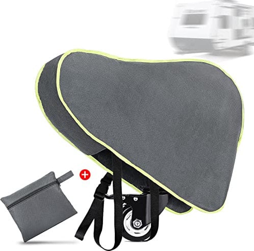 AiQInu Deichselabdeckung mit Reflektierendem Rand, Universal Deichselhaube Groß Wasserdicht Wohnwagen deichselabdeckung mit Verstellbare Gurtschnalle Deichselschutzhülle