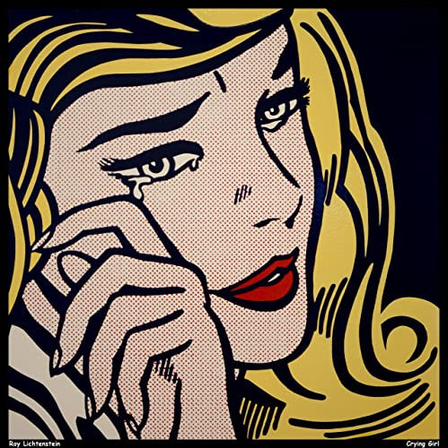 roy lichtenstein crying girl jpb 35994094176 o 1 A4 Poster on Canvas - Filmkunstposter in verschiedenen Größen für Wohn- oder Schlafzimmerideen. Randlose Kultfilmbilder, klassische ikonische 70er, 80