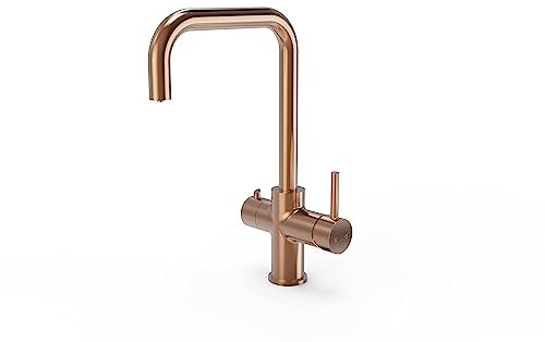 3 in 1 Instant Hot Water Tap Dispenser - Water Heater Kitchen Sink Mixer Tap with Tank and Filter - (Copper)