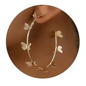 Boucles d'oreilles créoles en bambou doré pour femme des années 90 - Grandes boucles d'oreilles créoles en bambou doré - Bijoux tendance Hip Hop - Accessoires des années 90, Métal, Pas de gemme