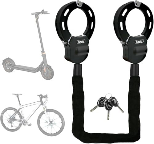 Schloss für E Scooter,Handschellenschloss,Schloss für E Scooter Roller mit Schlüssel,Silikonschutz Gegen Kratzer Schnittfest,Schlösser für E Scooter/Fahrräder/E-Bike/Motorrad