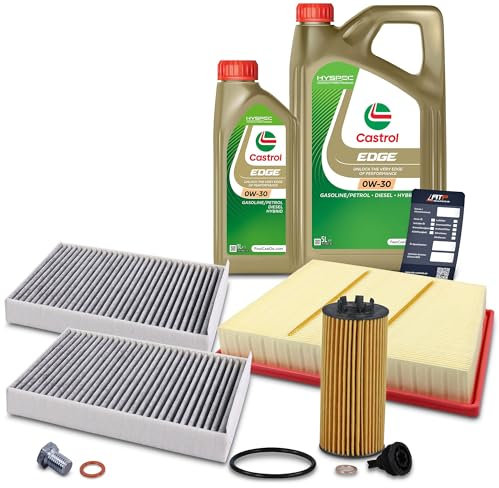 ATEC Germany Inspektionspaket 1x Ölfilter; 1x Innenraumfilter; 1x Luftfilter; 6l Motoröl 0W-30 Kompatibel mit BMW X1 (F48), 2er (F46)(F45 (F44) 1er (F40), X2 (F39), MINI (F56) (F54) (F57) (F55) (F60)