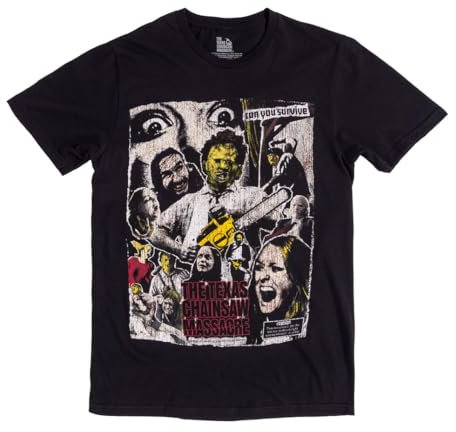 TruffleShuffle Texas Chainsaw Massacre Collage Black T Shirt