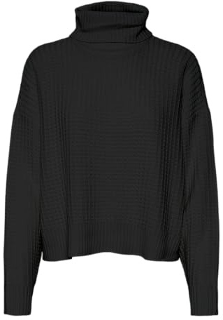 VERO Moda Damen Vmomega Ls Rollneck Pullover Boo Strickpullover (1er Pack)