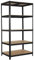 Ribelli Scaffali per Carichi Pesanti, 180 x 90 x 60 cm, Scaffalatura a 5 Ripiani Regolabili, Scaffale Metallo Garage, Portante 875 kg, Scaffale per Magazzini, Cucine, Senza Viti, Nero