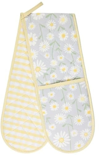 Generic Oven Gloves Heat Resistant Double Sided Oven Mittens Non Slip Silicone Kitchen Gloves (Bloom)