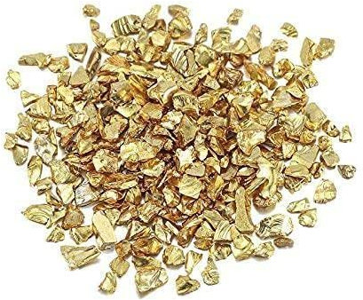 BIANMTSW 20 g/Lot Verre concassé Pierre Remplissage Bricolage Table décoration gâteau Fruits cris for résine époxy caboteur décoratif Remplissage Collections de la Maison (Color : Gold)