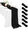 6 Stück Schwarz Seihtuch Tischläufer 3 m Boho Gaze Tischläufer 55 x 300 cm rustikal romantisch Langer Tischläufer für Hochzeit Party Brautparty Erntedankfest Weihnachtsdekoration