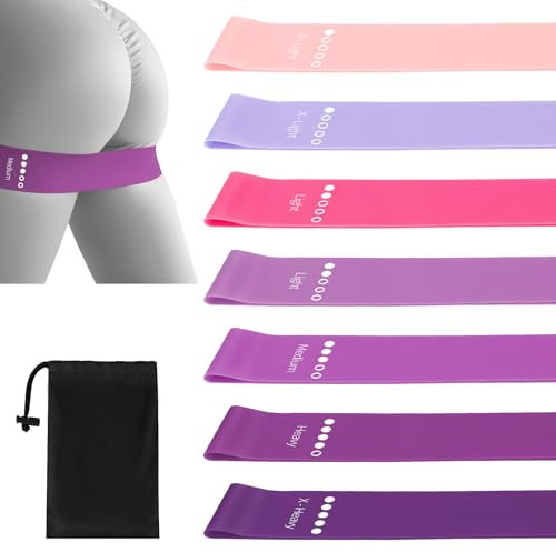 Fitness Band GIOVARA Resistance Bands 7er Set, Widerstandsbänder mit Tragetasche,Sport Bänder, Gummiband Sport, Gymnastikband elastisch, für Muskelaufbau, Yoga, Theraband original, Gym Equipment