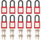 HERCHR Kit De Verrouillage De Verrouillage De Disjoncteur électrique, 10 Pièces, Serrures De Verrouillage à Clés Identiques, Cadenas De Verrouillage, Combinaison De Cadenas