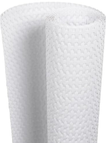 vidaXL Balkon Sichtschutz, Balkonbespannung Rattan-Optik, Sonnenschutz Windschutz für Terrasse Garten, Balkonverkleidung Balkonabdeckung, Weiß 400x80cm Poly Rattan