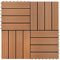 ZEYUAN Baldosas de Porche de WPC 30x30 cm 2 m² marrón 22 Unidades, Piscina Terraza, Suelo Madera Exterior, Tarima Exterior, Suelo Jardin Exterior, Suelos Terraza,