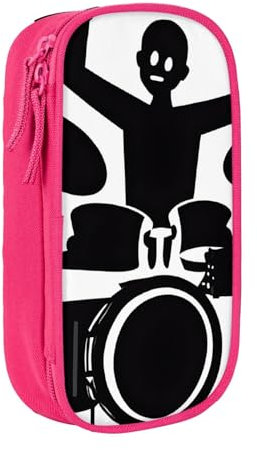 UENFFKDAP Schlagzeuger Große Kapazität Federmäppchen Student Federmäppchen Kosmetiktasche Geeignet für Schulen und Büros, Unisex, rose, Einheitsgröße, Kosmetiktasche