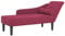 vidaXL Chaiselongue, Indoor Lounge Sofa mit Kissen, Gepolsterte Recamiere für Wohnzimmer Schlafzimmer Büro, Relaxliege Couch, Weinrot Samt