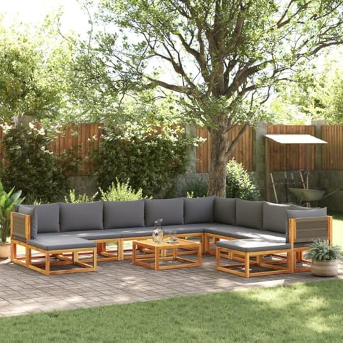 ShGaxin Set de sofás de jardín con Cojines 11 pzas Madera Maciza Acacia, Conjunto Jardin Exterior, Muebles Jardin Exterior, Mueble Terraza, Set De Jardin Exterior, Juegos De Terraza - 3278837