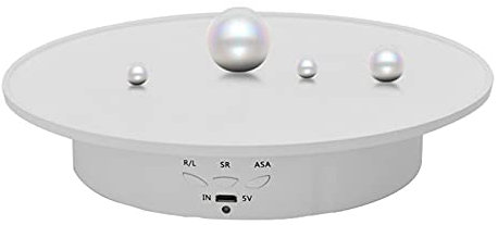 YJKKZQLB Soporte de exhibición Giratorio motorizado eléctrico Blanco, Plato Giratorio motorizado eléctrico Ajustable
