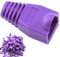 100 Pcs RJ45 Connector Ethernet Cable Color Coded Strain Relief Boots Purple