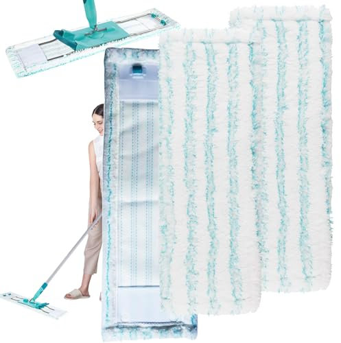 Amazleer Floor Mop Replacement Cover, Mop Cover Compatible with Leifheit Profi XL Micro Duo/Cotton Plus Mop Covers, Replacement Microfibre Replacement Cover for All Floors (3, XL)