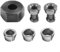 Set di 6 adattatori per mandrino M17 con dado per incisione fresatrice elettrica router fresa 10 mm 9,5 mm 8 mm 6,35 mm 6 mm