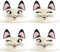 Xsstarmi 20 Pack Cat Cake Topper Cute Meow Cat Ears Eyelashes Cake Pick Set for Cat Themed Baby Shower Birthday Party Cake Decorations Supplies