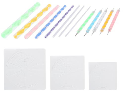 Gorise 16-teiliges Mandala-Punktierwerkzeug-Set zum Bemalen von Steinen, Mandala-Schablonen-Set, Kugelschreiber, Ton-Skulptur-Schnitzwerkzeuge