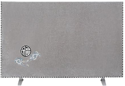 WYBZDA Cubierta de TV Estilo Chino para Salón Cubierta Antipolvo para TV A Prueba de Humedad para 32-75in LCD Funda para Televisor Universal(37-40in(94 * 55cm),Grey-A)