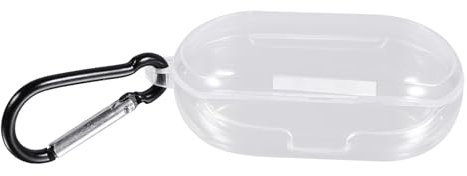 1 PC Transparent Wireless Earphone Cover for Protective Case with Carabiner and Pressure Resistant for Travel and Sports