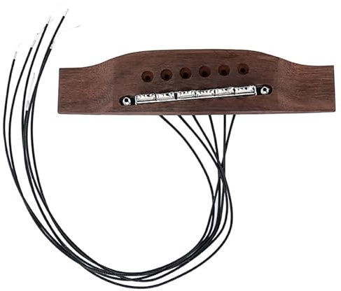 Pastilla de guitarra acústica de madera rosa para instrumentos de 6 cuerdas con granulosidad eléctrica de alto rendimiento, pastilla de puente piezoeléctrico