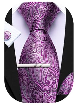 Barry.Wang Cravat Cravat en soie Ascot Écharpe tissée à soi-même Mouchoir Boutons de manchette Mariage