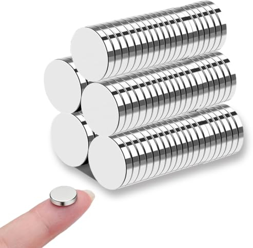 100 Pcs 6 mm x 2 mm Strong Magnet,Fridge Magnets,Mini Extra Strong,Whiteboard,Neodymium,Round,for Whiteboards, Fridge, Crafts