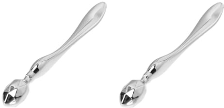 Augencreme Stift 2 Stück Zinklegierung Silber für Flüssigfoundation | Gesichtsmassagelöffel, Sanfte Anwendung für Augenhaut, Beauty Zubehör für Pflege