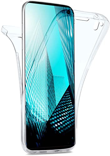 moex Double Case für Samsung Galaxy S10e Hülle Silikon Transparent, 360 Grad Full Body Rundum-Schutz, Komplett Schutzhülle beidseitig, Handyhülle vorne und hinten - Klar
