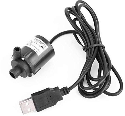 Samfox DC 4 V-6 V 150 L/H Micro Brushless Tauchwasserpumpen Motor Mini Wasserkühlungspumpe mit USB-Anschluss für Aquarium Brunnen Gartenhaus