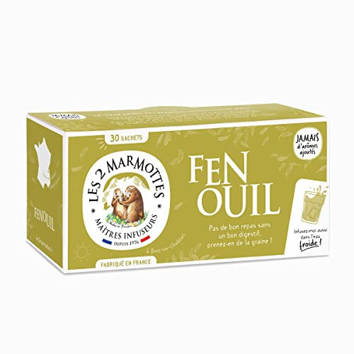 Les 2 Marmottes Infusion Fenouil - Goût anisé - Bien-Être et Relaxation