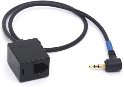 Tomost RJ9/RJ22 Buchse auf 2,5 mm Stecker, Headset-Kabel, 4P4C RJ9 auf 90 Grad abgewinkelt, 2,5 Telefonadapter für Avaya Plantronics, ATT, Cisco, Panasonic, schnurlose und VoIP-Telefone