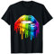 80's Sexy Colorful Graphic Lips, Women Printed Design Lips T-Shirt