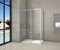 Cabina de ducha, fontal + panel lateral, mampara de 8 mm con tratamiento antical cristal templado 120x80x195 cm