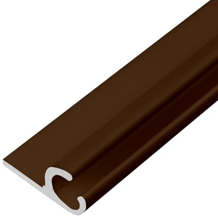 LYSEL® Kederschiene Kederleiste Kederprofil 15x30mm pulverbeschichtet 1m 45° Braun Ø10mm für Keder 6-9mm