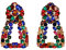 EVER FAITH Geometrische Statement-Ohrringe, große quadratische Dreieck-Baumel-Kristall-Tropfen böhmischen erhöhtes Design Ohrringe Mehrfarbig