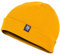 Manufaktur13 Double Sided Cotton Beanie - 2-in-1 Slouch/Cuffed Baumwoll-Beanie Mütze, Strickmütze mit Stick Veredelung aus 100% Organic Baumwolle in vielen Farben zur Auswahl (M13) (Mustard)