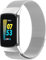 Replacement Strap for Fitbit Charge 5 Metal Straps for Women Men, Magnetic Metal Replacement Band Wristbands for Fitbit Charge 5 Milanese Strap (Silver)