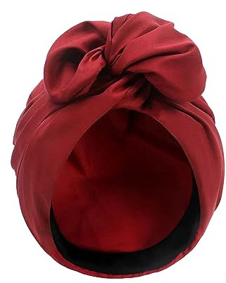 Pluto & Fox Mütze Damen Mütze Kreuz Turban Retro Stirnbänder Band Schal Kopf mit Draht Ornament(Granat)