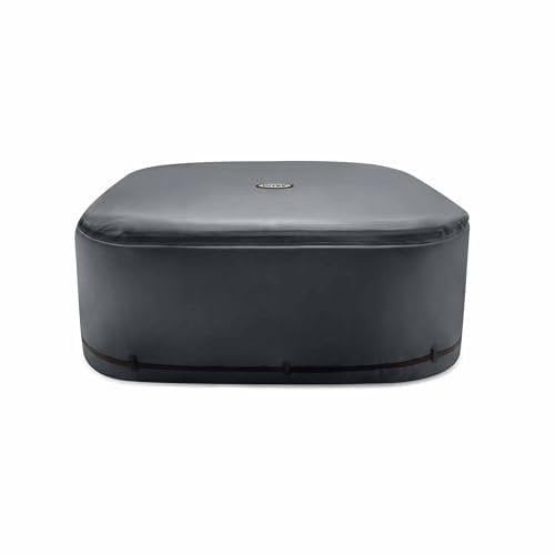 Intex 28535 – Thermo-Solar-Abdeckplane für Square PureSpa, 6 Plätze, energieeffizient, Schwarz, 196 x 196 cm