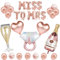 yivom MISS TO MRS Deko, Jga Accessoires Frauen, Deko Junggesellenabschied Frauen, Braut to Be Deko für Bachelorette Party Deko für Bridal Shower