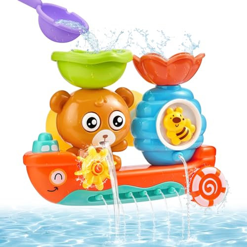 Montejoy Badespielzeug Badewannenspielzeug Kinder,Wasserspielzeug Kinder Bär und Bee Babyspielzeug Geschenk für Jungen und Mädchen Geburtstag ab 2 3 4 5 6 Jahre 2023120401QYH