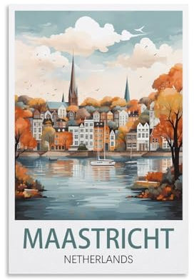 LNUYITR Maastricht Niederlande Vintage-Reiseposter, 20 x 30 cm, Leinwandkunst-Poster und Wandkunst, Bilddrucke, modernes Heim-, Schlafzimmer-Dekor-Poster